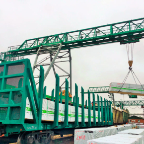 Onega Sawmills shipped the first container train loaded with sawn timber