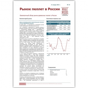 Обзор «Рынок пеллет в России» 01-2022: цены на пеллеты растут значительными темпами на всех европейских рынках
