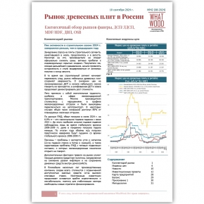 Рынок древесных плит в России 08-2024: замедление спроса на древесные плиты строительного сегмента продолжилось в августе